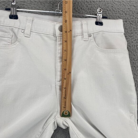 Chicos Jeans Womens 0 US 4 Short White Fabulously Slimming Stretch Skinny Casual - Picture 9 of 12